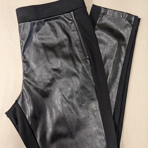 Rafaella Faux Leather/Knit Pants - Size 18W